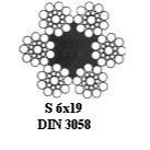 S6x19 - Seal vonalérintkezésű kötelek